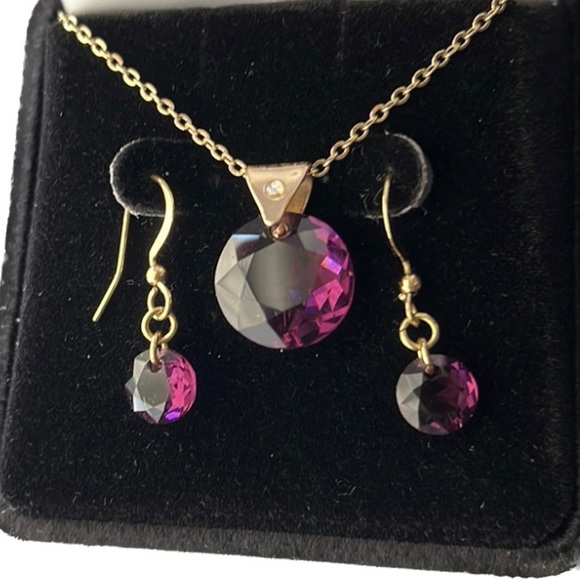 🎁 Swarovski crystal Necklace earring set - Picture 4 of 5
